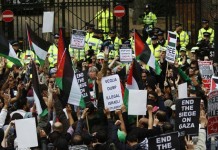 LONDRA : VIDEO MANIFESTAZIONE PRO PALESTINESI vs ISRAELE
