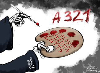 Charlie Hebdo ha pubblicato delle vignette sulla sciagura dell’aereo A321 russo nel Sinai