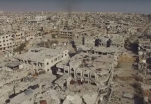 DAMASCO : Scene apocalittiche dai sobborghi cancellati dagli scontri violenti