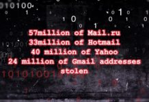 Violati i dati di 250 milioni di utenti Russi di Gmail, Yahoo e Hotmail