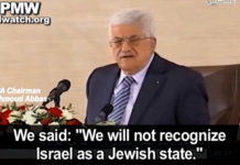 Abu Mazen dice chiaramente cosa pensa del diritto di Israele ad esistere