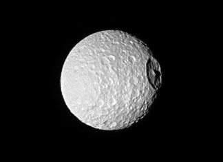 Saturn’s spooky ‘Death Star’ moon captured in closest-ever NASA image