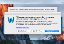 First-Ever Word Macro Malware for Apple Mac OS Discovered in the Wild