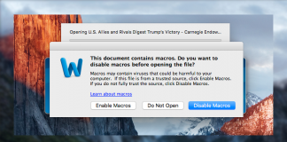First-Ever Word Macro Malware for Apple Mac OS Discovered in the Wild