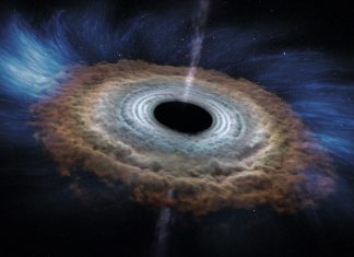 NASA : Supermassive black hole rocketing through space at five million miles an hour