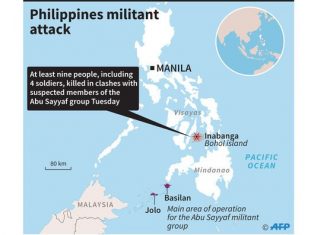 9 dead as Philippine troops battle extremists in tourist island