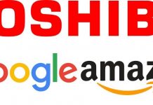 Google and Amazon joined a list of potential buyers of Toshiba memory chip business