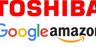 Google and Amazon joined a list of potential buyers of Toshiba memory chip business
