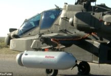 Apache Helicopter Fires High-Energy Laser Against a Ground Target at White Sands