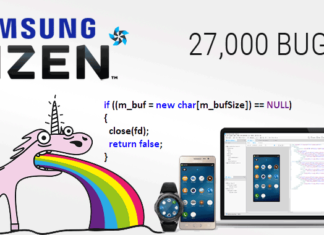 Researcher Claims Samsung’s Tizen OS is Poorly Programmed – Contains 27000 Bugs