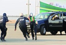 SAUDI ARABIA : New Saudi military graduates display their anti-terror fighting skills
