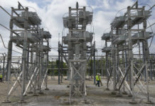 Small vulnerable sets determine large network cascades in power grids