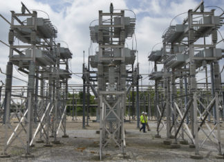 Small vulnerable sets determine large network cascades in power grids