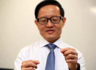 Smart, ultra-thin microfibre sensor for real-time healthcare monitoring and diagnosis