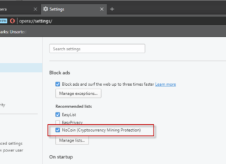 Opera 50 Beta Version to Come with Cryptocurrency Mining Blocker