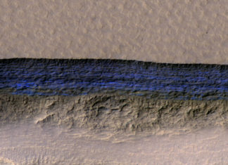 Steep slopes on Mars reveal structure of buried ice on Red Planet