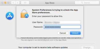 macOS High Sierra App Store Preferences Can Be Unlocked Without a Password