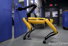 Boston Dynamics robot has claw-arm to turn handle and hold door open