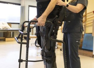 Bionic suit helps paralyzed patients stand and walk again
