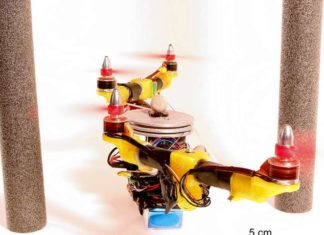 Aerial robot that can morph in flight