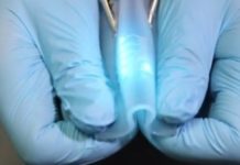 New hybrid conductive material — part elastic polymer, part liquid metal – that can be bent and stretched at will