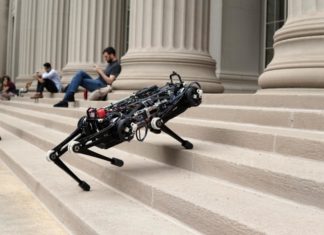 MIT’s Cheetah 3 robot can now leap and gallop across rough terrain, climb a staircase littered with debris, and quickly recover its balance when suddenly yanked or shoved, all while essentially blind