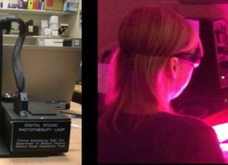 University of Manchester and Salford Royal NHS Trust scientists have developed a lamp which could treat chronic ulcers with light