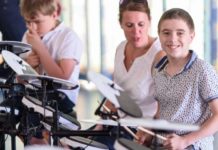Drumming for an hour a week helps improve learning at school for children on the autism spectrum