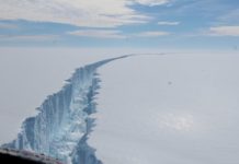 Huge Iceberg, 115 square miles, Poised to Break Off Antarctica’s Pine Island Glacier