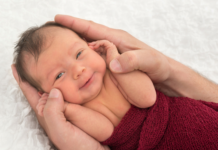 A newborn baby’s brain responds to being touched on the face