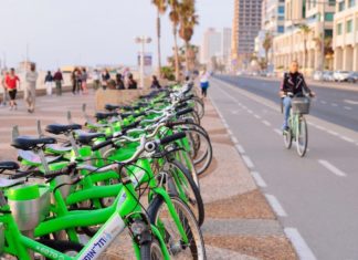 The city of Tel Aviv inaugurated the first section of a new 110 km (68 miles) network of bicycle trails in a bid to transform the area into the Middle East’s “Amsterdam”