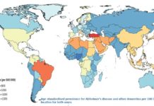 The number of people living with dementia globally more than doubled between 1990 and 2016