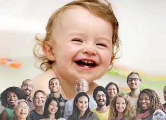 Infants as young as five months can differentiate laughter between friends and that between strangers