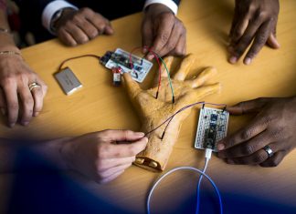 Take advantage of the body’s electrical communications system to send new information