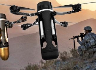 New type of letal portable weapon : drone flying grenades called Drone-40