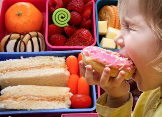 Offering children a wide variety and large quantities of snack food encourages them to eat more