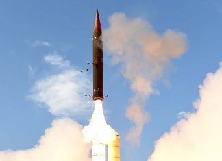 Israeli exo-atmospheric ballistic missile interceptor Arrow-3 successfully intercepts medium-range target missile over the Pacific Ocean