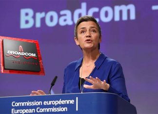 EU anti-trust authority ordered US chipmaker Broadcom to immediately halt uncompetitive sales practices