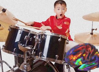 People who play drums regularly for years differ from unmusical people in their brain structure and function