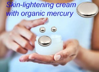 Skin-lightening cream with organic mercury can cause profound damage to the central nervous system