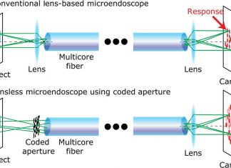 Engineers have created a new lens-free ultra-miniaturized endoscope with the size of a few human hairs in width