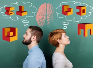 Men and women approach mental rotational tasks in different ways