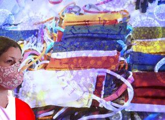COVID-19: maschere fatte in casa – Il tessuto T-shirt raddoppiato offre il 98% di protezione contro le gocce … MA