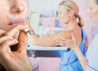Smoking is strongly linked to lower use of cancer screening services by women
