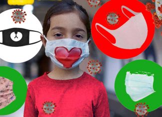 Dimostrazione dell’efficacia di maschere e rivestimenti facciali per rallentare la diffusione della trasmissione del coronavirus