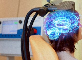Repetitive transcranial magnetic stimulation significantly decreases post-stroke depression by increasing brain activity