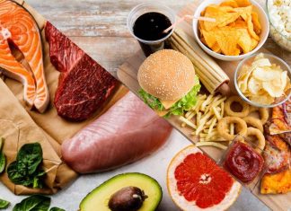What are the effects of including unhealthy foods in an otherwise healthy diet ?
