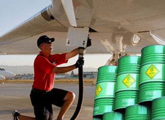 Researchers have report success in using lignin as a path toward a drop-in 100% sustainable aviation fuel
