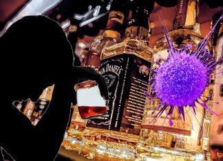 Risk of death and cancer for various levels of average alcohol consumption