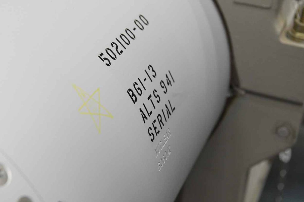 The official star stamp on the first B61-13 unit.